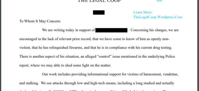 Sample Voice to Skull / Microwave Auditory Effect Attorney Support Letter. Download at TheLegalCoop.Wordpress.com